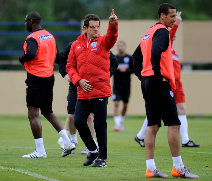 Fabio Capello and Rio Ferdinand